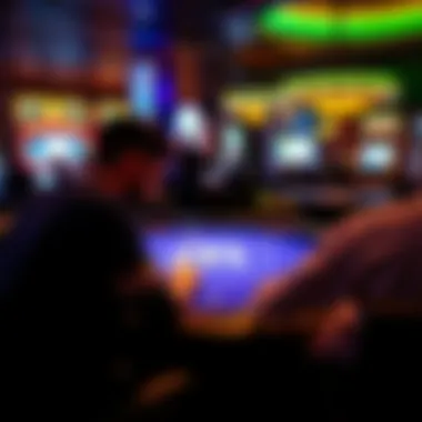 Strategic Gameplay in Virtual Poker Players strategizing over a digital poker game display