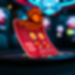 Conceptual illustration of virtual scratch-off tickets