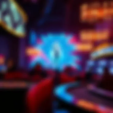 A captivating visual art display enhancing the show atmosphere