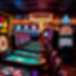 Detailed view of a diverse range of casino games