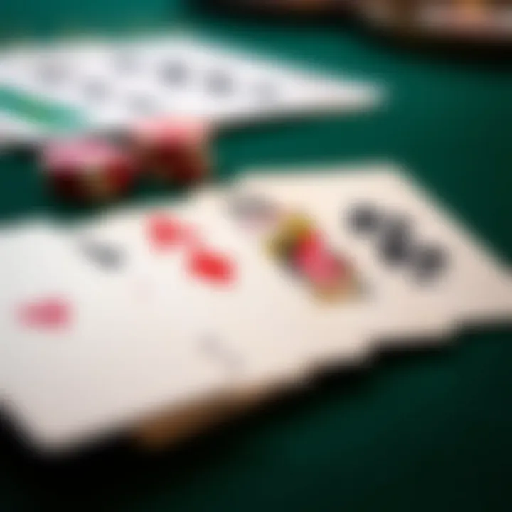 Close-up of Five Card Cash betting options