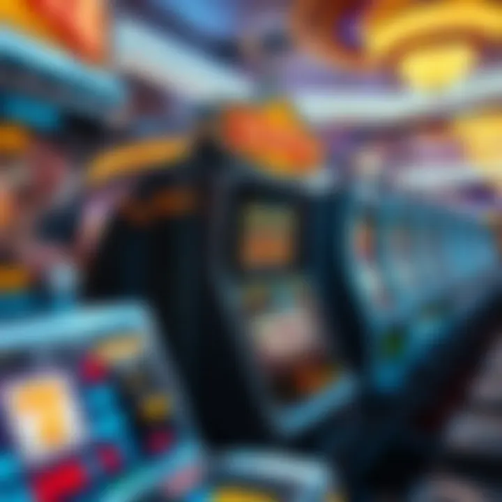 A futuristic depiction of slot machine technology integration