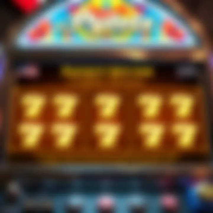 A visual representation of the payout structure and potential winnings associated with the Golden Sevens slot.