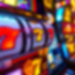 A vibrant depiction of the Golden Sevens slot machine in action, showcasing dynamic reels and bright symbols.