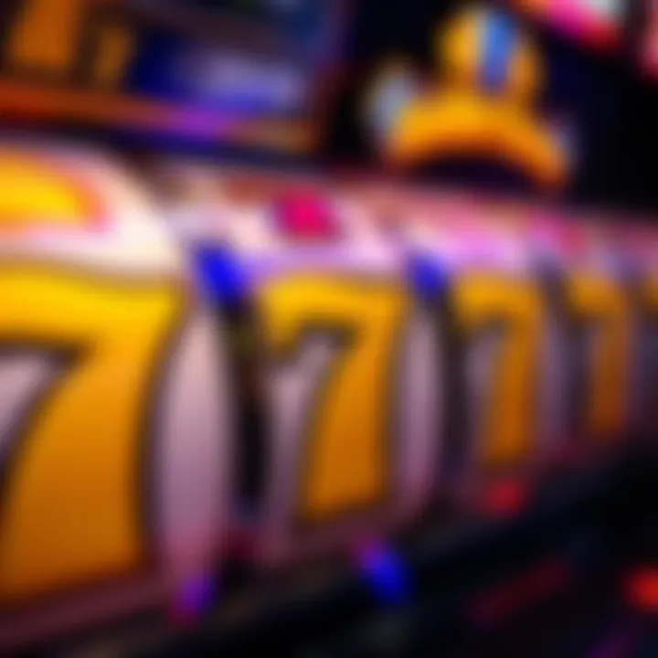 An intricate close-up of the Golden Sevens symbols, highlighting the design and details that attract players.
