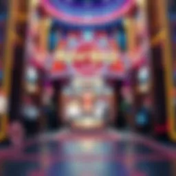 Entrance to Hard Rock Casino showcasing vibrant lights and signage