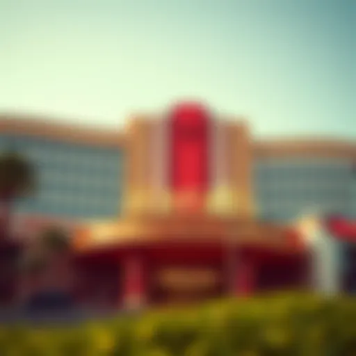 Exterior view of Harrah's Casino showcasing its architectural grandeur