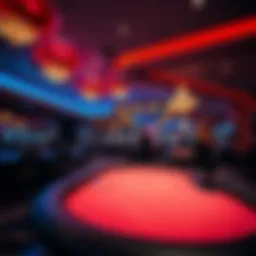 Luxurious casino environment featuring high stakes gaming tables
