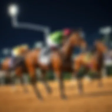 The Excitement of Horse Racing A sleek racehorse galloping on a track, showcasing the thrill of competition.
