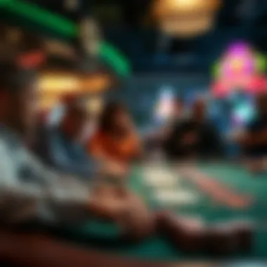 Promoting Responsible Gambling A serene setting depicting responsible gambling practices in action.