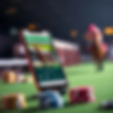 Mobile device displaying a horse racing betting app