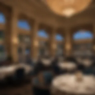 Elegant dining area in the casino