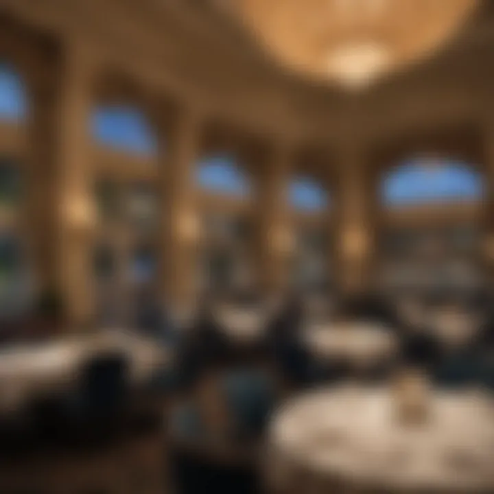 Elegant dining area in the casino