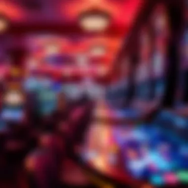 Interior of a bustling Kentucky casino featuring gaming tables and slot machines