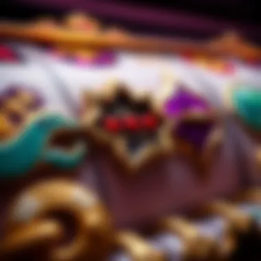 Symbols and Graphics in Land of Zenith Slot Close-up of unique symbols and graphics in the Land of Zenith slot