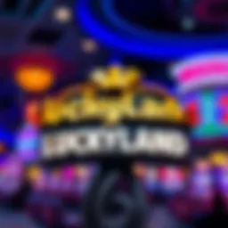 LuckyLand Slots logo showcasing vibrant gaming elements