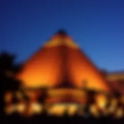 Luxor Las Vegas pyramid exterior view during dusk