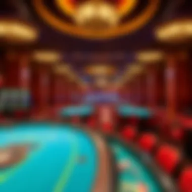 Diverse Gaming Floor at Mandarins Casino Luxurious gaming floor showcasing diverse table games