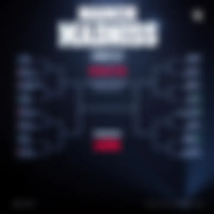 Bracket showing tournament progression