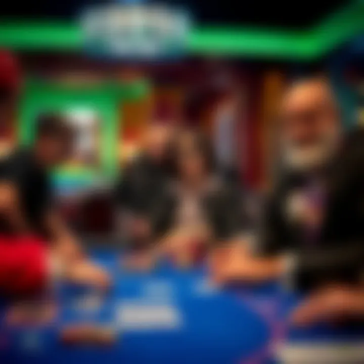 Engagement in Masque Casino Games Artistic representation of players engaged in a strategic masque casino game.