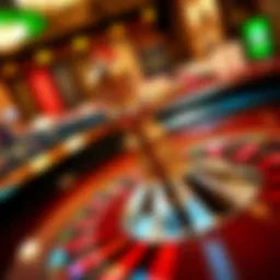 Exciting roulette wheel in action