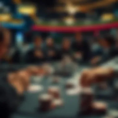 A visual representation of the various stages of a Texas Hold'em game from pre-flop to showdown