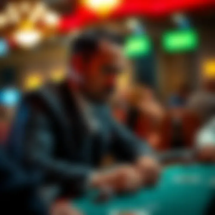 An illustration of a player contemplating their next move in a game of Texas Hold'em