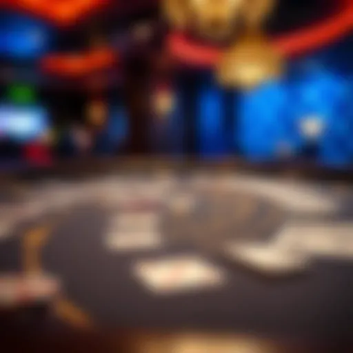 An Elegant Blackjack Experience An elegantly designed blackjack table with cards laid out