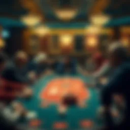 Strategic poker table setup showcasing various player positions