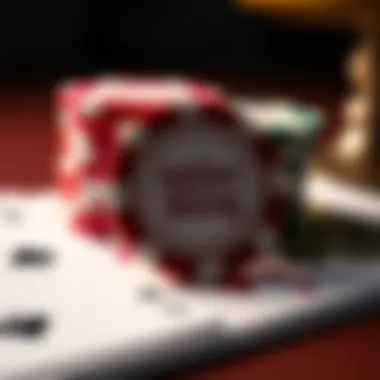 Close-up of Miller Stud Ring Chips and Cards A close-up view of the Miller Stud Ring chips and cards