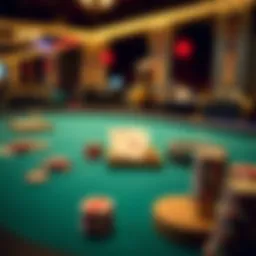 An elegant display of the Miller Stud Ring setup at a casino table