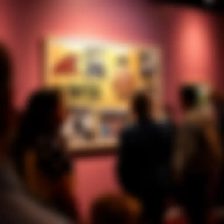 Visitors engaging with an art piece inspired by local culture