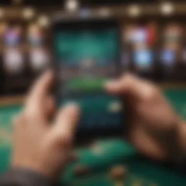 User engagement with a betting app on mobile device