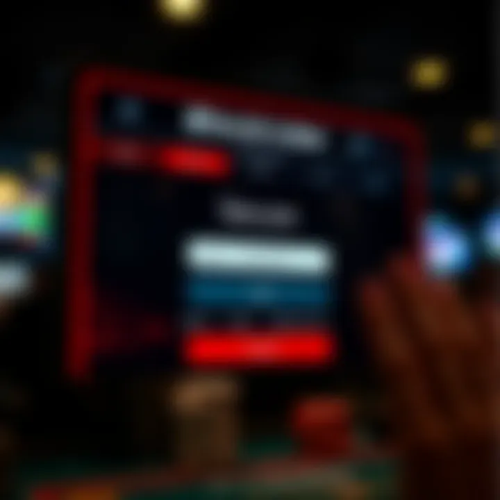 Secure bookmaker login interface