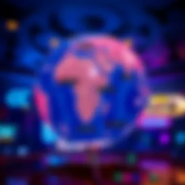 A globe highlighting major live casino locations around the world.