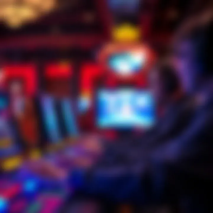 A close-up of players engaged in a live gaming session, focused on their screens.