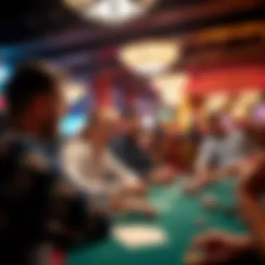 Social Casino Experience Group of friends enjoying a lively game at a casino