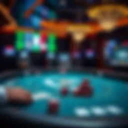 A virtual poker table showcasing various game types.