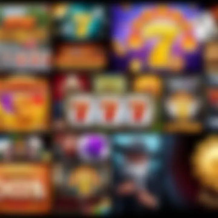 A collage showcasing various themes from slot games