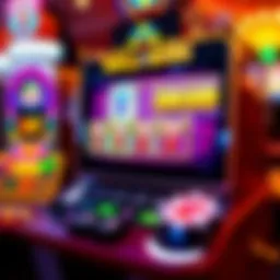 Vibrant graphics of an online slot game interface