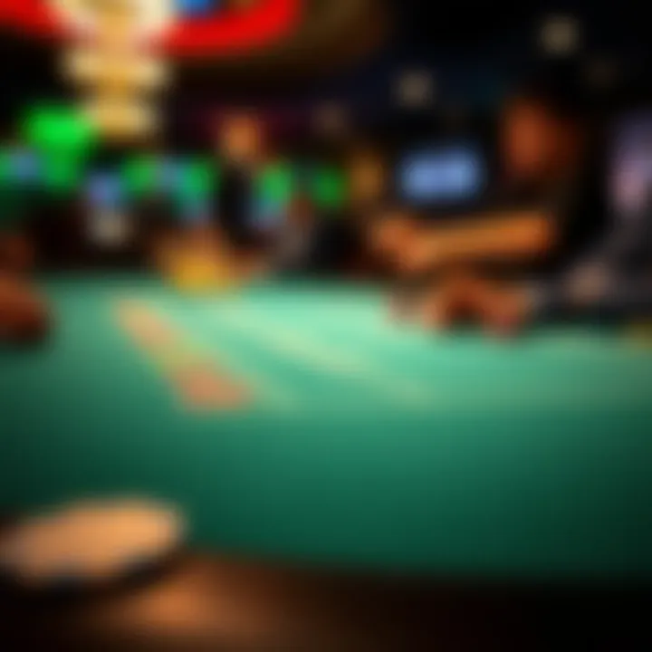 Poker Table Layout Close-up of a poker table layout