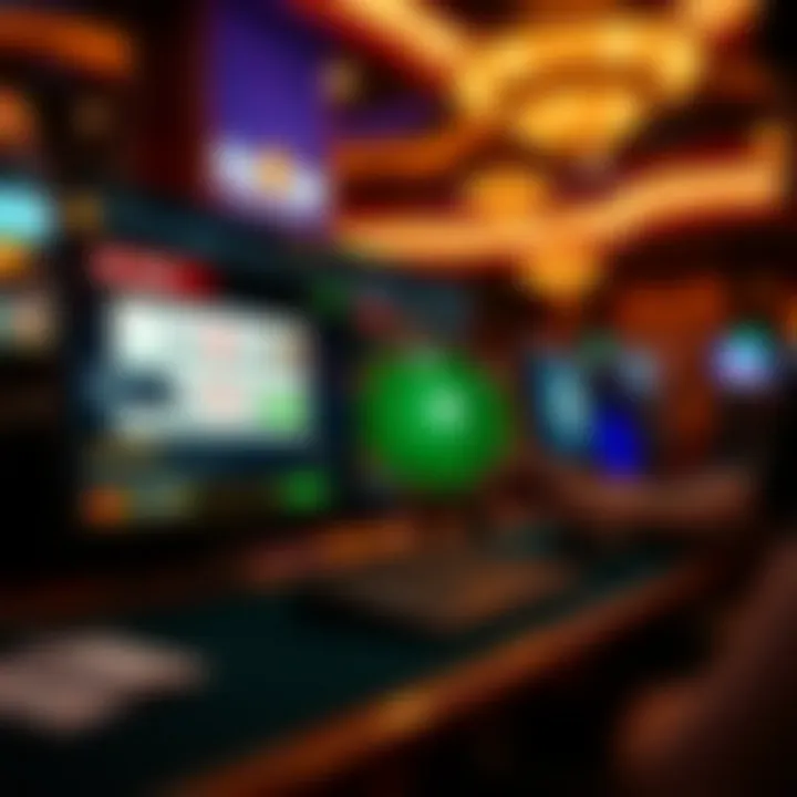 An interface showcasing the user experience of a popular online poker site.
