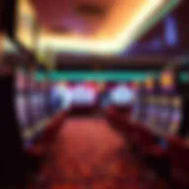 Off-Peak Slot Play Environment A serene gaming area with empty slot machines during off-peak times