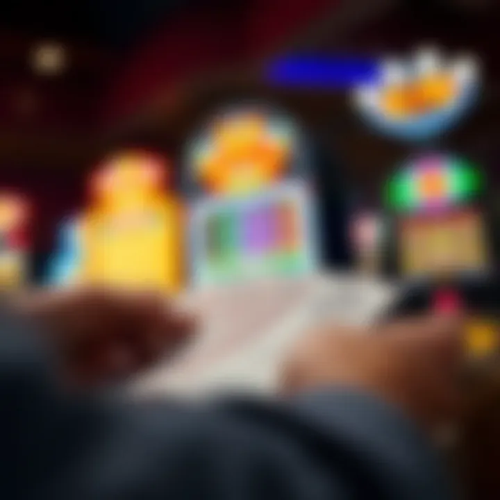 Close-up of a scratch-off ticket in action