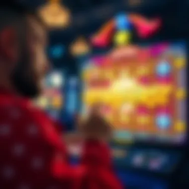 Player engaging with Starburst game interface