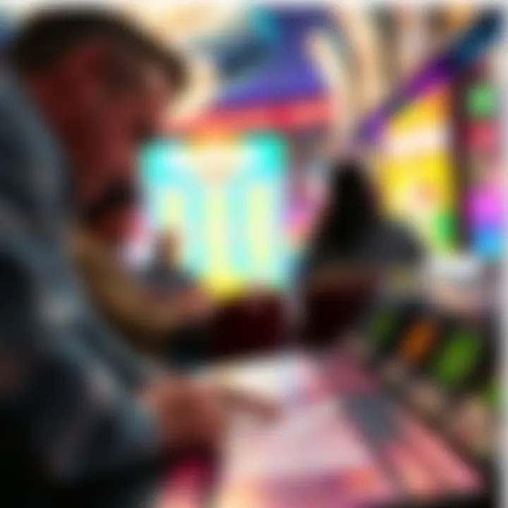 Engaged in the Game Close-up of a player scratching a lottery ticket