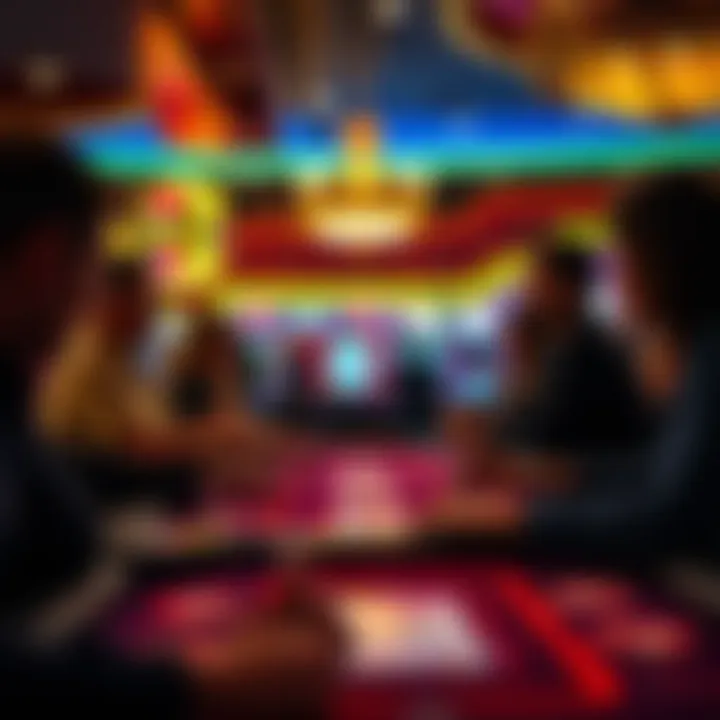 Players engaging with the Four Queens Silver Strike