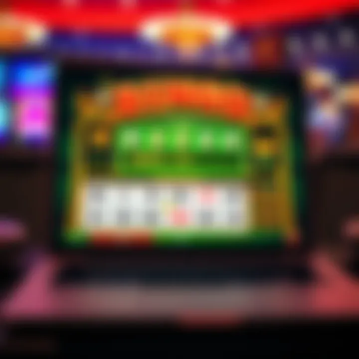 A laptop displaying a bingo game interface with no deposit required