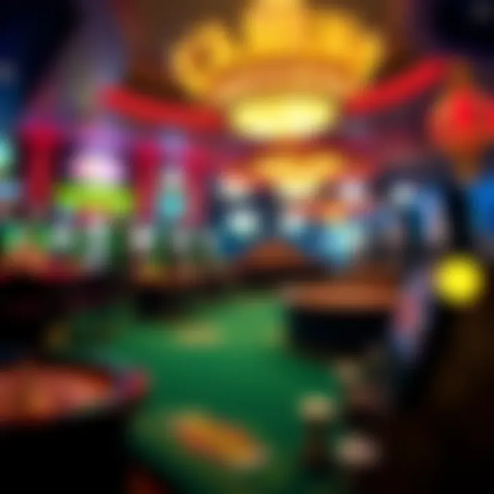 Variety of Casino Games for Free Engagement Illustration of various casino games available online