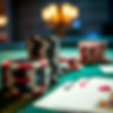 Poker Chips and Cards A close-up of poker chips and cards ready for a game